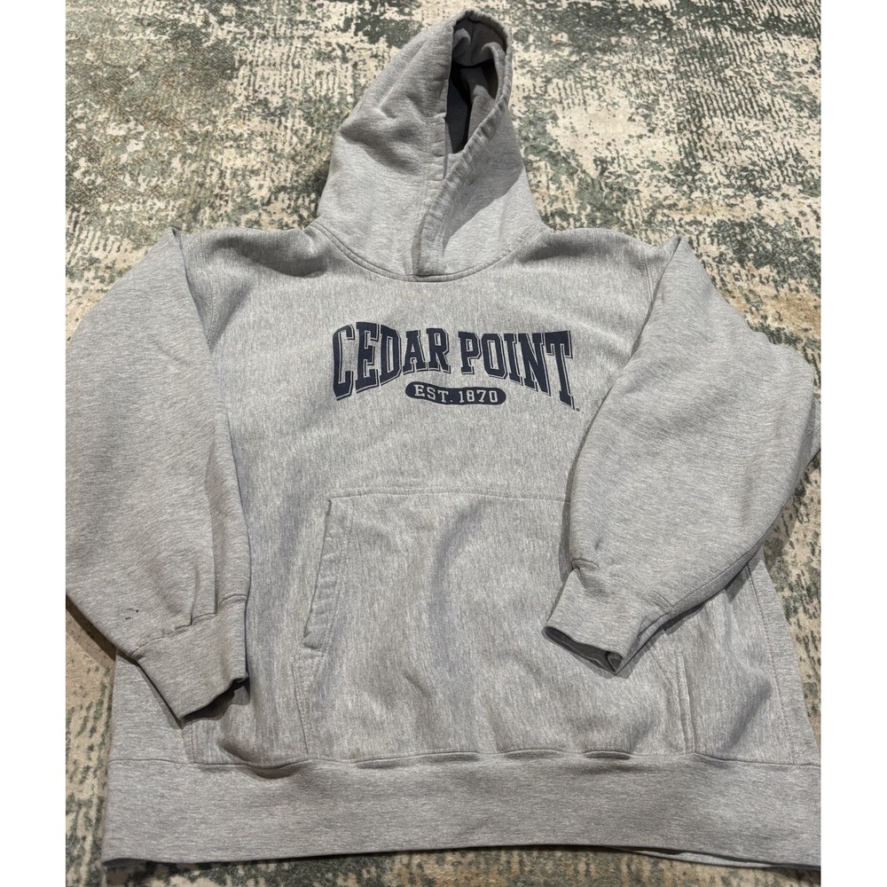 Vintage 90s Cedar Point MV Sport Pro Weave Hoodie XXL Heavyweight Sweatshirt